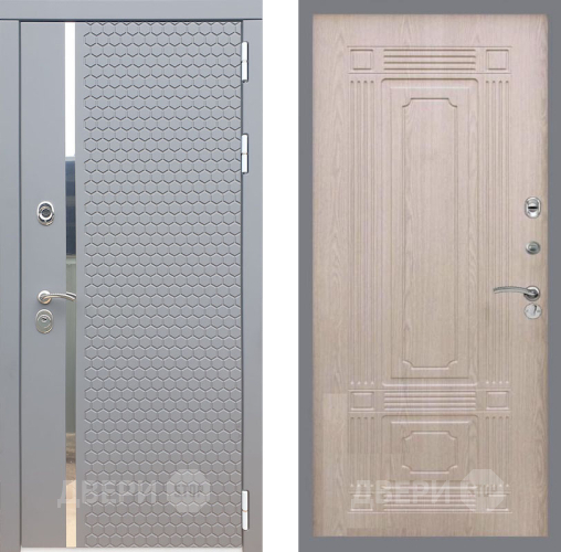 Входная металлическая Дверь Рекс (REX) 24 FL-2 Беленый дуб в Черноголовке