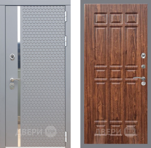 Входная металлическая Дверь Рекс (REX) 24 FL-33 орех тисненый в Черноголовке