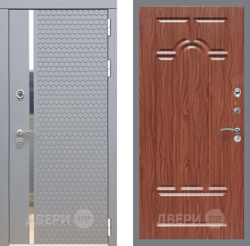 Входная металлическая Дверь Рекс (REX) 24 FL-58 орех тисненый в Черноголовке