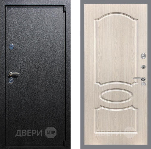 Входная металлическая Дверь Рекс (REX) 3 FL-128 Беленый дуб в Черноголовке