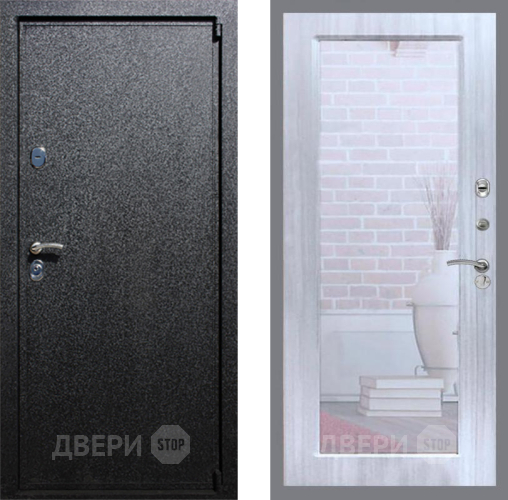 Входная металлическая Дверь Рекс (REX) 3 Зеркало Пастораль Сандал белый в Черноголовке