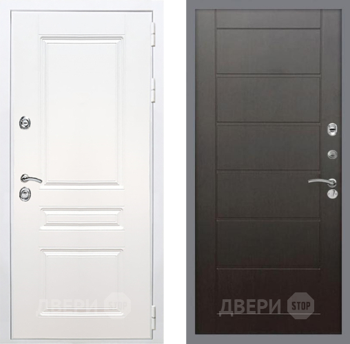 Входная металлическая Дверь Рекс (REX) Премиум-н Силк Сноу Сити Венге в Черноголовке