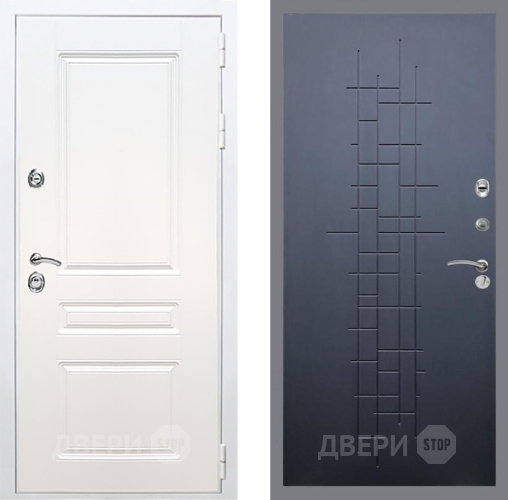 Входная металлическая Дверь Рекс (REX) Премиум-н Силк Сноу FL-289 Ясень черный в Черноголовке