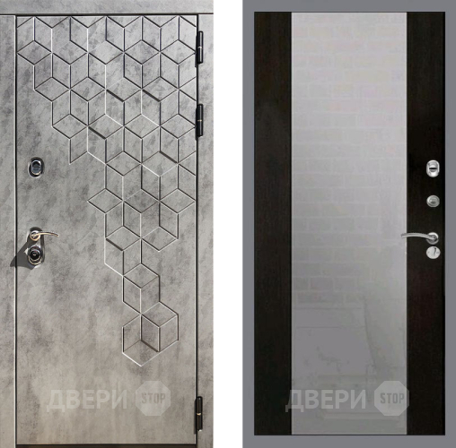 Входная металлическая Дверь Рекс (REX) 23 СБ-16 Зеркало Венге в Черноголовке