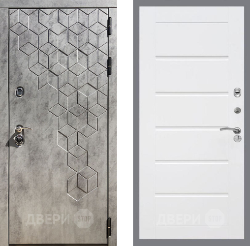 Входная металлическая Дверь Рекс (REX) 23 Сити Белый ясень в Черноголовке