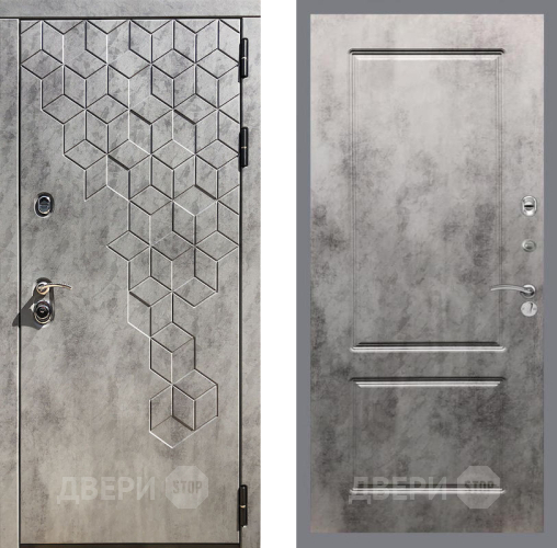 Входная металлическая Дверь Рекс (REX) 23 FL-117 Бетон темный в Черноголовке