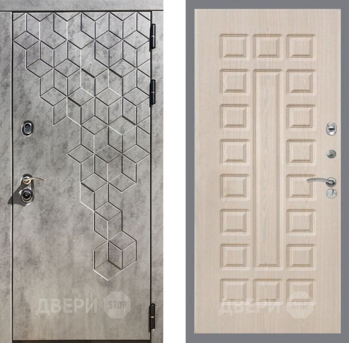 Входная металлическая Дверь Рекс (REX) 23 FL-183 Беленый дуб в Черноголовке