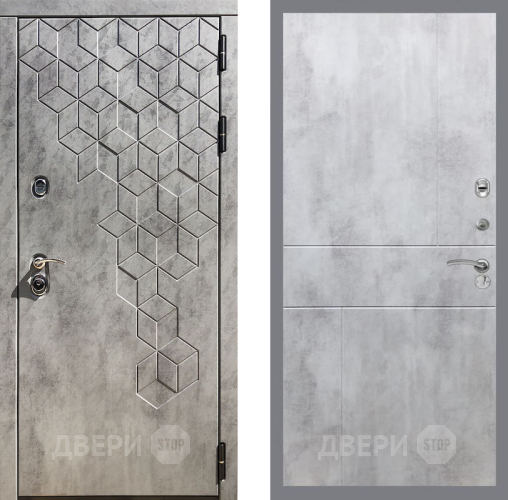 Входная металлическая Дверь Рекс (REX) 23 FL-290 Бетон светлый в Черноголовке