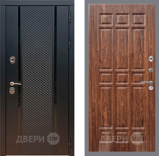 Входная металлическая Дверь Рекс (REX) 25 FL-33 орех тисненый в Черноголовке