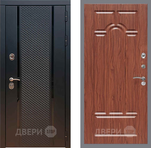 Входная металлическая Дверь Рекс (REX) 25 FL-58 орех тисненый в Черноголовке