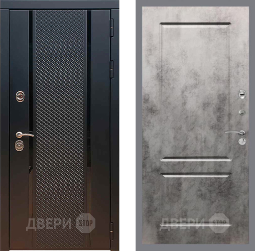 Входная металлическая Дверь Рекс (REX) 25 FL-117 Бетон темный в Черноголовке