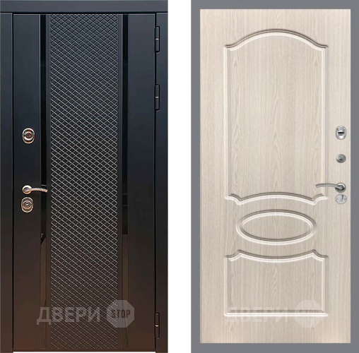 Входная металлическая Дверь Рекс (REX) 25 FL-128 Беленый дуб в Черноголовке