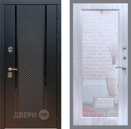 Входная металлическая Дверь Рекс (REX) 25 Зеркало Пастораль Сандал белый в Черноголовке