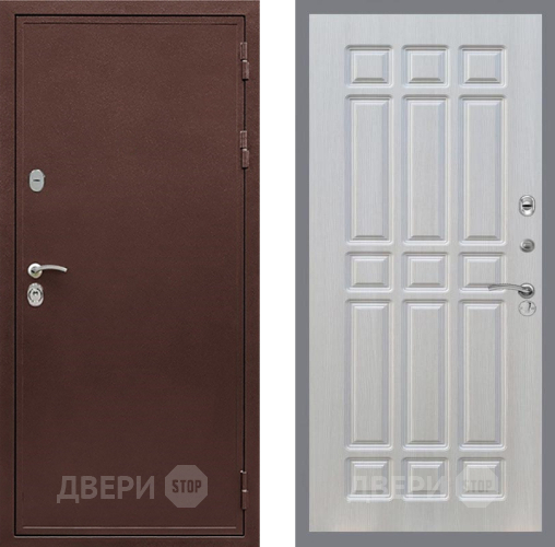 Входная металлическая Дверь Рекс (REX) 5 металл 3 мм FL-33 Лиственница беж в Черноголовке