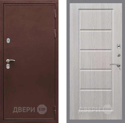 Входная металлическая Дверь Рекс (REX) 5 металл 3 мм FL-39 Беленый дуб в Черноголовке