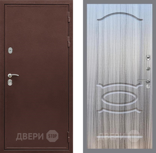 Входная металлическая Дверь Рекс (REX) 5 металл 3 мм FL-128 Сандал грей в Черноголовке