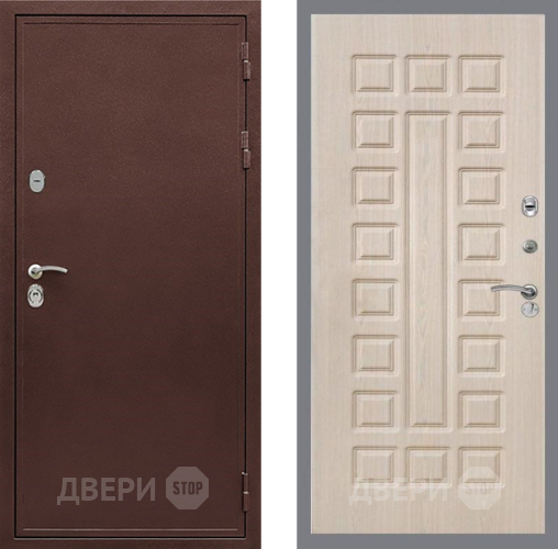 Входная металлическая Дверь Рекс (REX) 5 металл 3 мм FL-183 Беленый дуб в Черноголовке