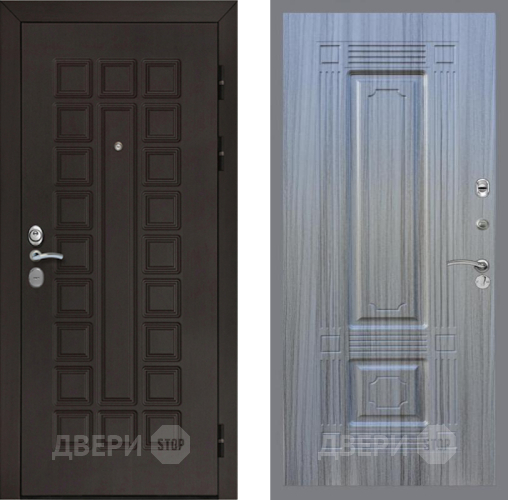 Входная металлическая Дверь Рекс (REX) Сенатор Cisa FL-2 Сандал грей в Черноголовке