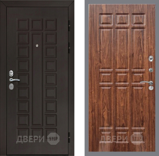 Входная металлическая Дверь Рекс (REX) Сенатор Cisa FL-33 орех тисненый в Черноголовке