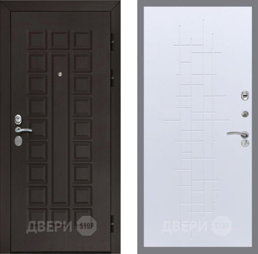 Входная металлическая Дверь Рекс (REX) Сенатор Cisa FL-289 Белый ясень в Черноголовке