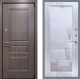 Входная металлическая Дверь Рекс (REX) Пренмиум-S Зеркало Пастораль Сандал белый в Черноголовке