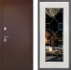 Входная металлическая Дверь Дверной континент Рубикон Медь Дизайн ФЛ-Тиффани Зеркало Белое дерево в Черноголовке