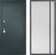 Входная металлическая Дверь Дверной континент Рубикон Серебро Дизайн ФЛ-757 Черное Стекло Софт милк в Черноголовке