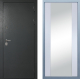 Входная металлическая Дверь Дива МД-40 Титан Д-15 Зеркало Белый в Черноголовке