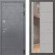 Входная металлическая Дверь Лабиринт (LABIRINT) Cosmo Зеркало 19 Грей софт в Черноголовке