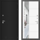 Дверь Лабиринт (LABIRINT) Classic шагрень черная Зеркало 19 Белый софт в Черноголовке