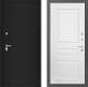 Входная металлическая Дверь Лабиринт (LABIRINT) Classic шагрень черная 03 Белый софт в Черноголовке