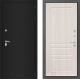 Входная металлическая Дверь Лабиринт (LABIRINT) Classic шагрень черная 03 Сандал белый в Черноголовке