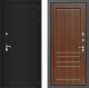Входная металлическая Дверь Лабиринт (LABIRINT) Classic шагрень черная 03 Орех бренди в Черноголовке