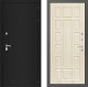 Входная металлическая Дверь Лабиринт (LABIRINT) Classic шагрень черная 12 Беленый дуб в Черноголовке