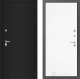 Входная металлическая Дверь Лабиринт (LABIRINT) Classic шагрень черная 07 Белое дерево в Черноголовке