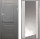 Входная металлическая Дверь Интекрон (INTECRON) Брайтон Графит ФЛЗ-516 Зеркало Сосна белая в Черноголовке