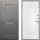 Входная металлическая Дверь Интекрон (INTECRON) Брайтон Графит КВ-2 Белый матовый в Черноголовке