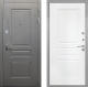 Входная металлическая Дверь Интекрон (INTECRON) Брайтон Графит ФЛ-243 Белый матовый в Черноголовке