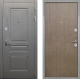 Входная металлическая Дверь Интекрон (INTECRON) Брайтон Графит Гладкая шпон Венге коричневый в Черноголовке