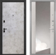 Входная металлическая Дверь Интекрон (INTECRON) Профит Black Мрамор Светлый ФЛЗ-516 Зеркало Сосна белая в Черноголовке