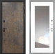 Дверь Интекрон (INTECRON) Профит Black Гранж ФЛЗ-120-М Зеркало Белый матовый в Черноголовке