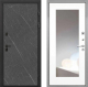 Дверь Интекрон (INTECRON) Профит Black Гранит Лава Оникс ФЛЗ-120-М Зеркало Белый матовый в Черноголовке