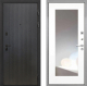 Входная металлическая Дверь Интекрон (INTECRON) Профит Black ФЛ-295 ФЛЗ-120-М Зеркало Белый матовый в Черноголовке