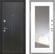 Входная металлическая Дверь Интекрон (INTECRON) Гектор ФЛ-295 ФЛЗ-120-М Зеркало Белый матовый в Черноголовке