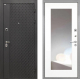 Дверь Интекрон (INTECRON) Олимпия Black 4К ФЛЗ-120-М Зеркало Белый матовый в Черноголовке