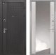 Входная металлическая Дверь Интекрон (INTECRON) Олимпия Black 4К ФЛЗ-516 Зеркало Сосна белая в Черноголовке