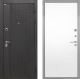 Входная металлическая Дверь Интекрон (INTECRON) Олимпия Black 4К Гладкая Силк Сноу в Черноголовке