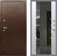 Входная металлическая Дверь Рекс (REX) 1А Медный Антик СБ-16 Зеркало Белый ясень в Черноголовке