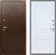 Входная металлическая Дверь Рекс (REX) 1А Медный Антик FL-128 Белый ясень в Черноголовке