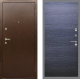 Входная металлическая Дверь Рекс (REX) 1А Медный Антик GL Дуб тангенальный черный в Черноголовке